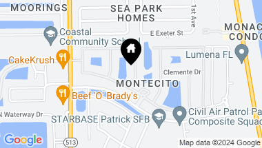 Map of 718 Monterey Drive, Satellite Beach FL, 32937