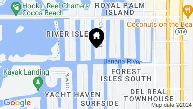 Map of 124 Chipola Road, Cocoa Beach FL, 32931