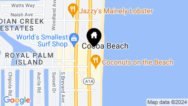 Map of 65 N Atlantic Avenue, 501, Cocoa Beach FL, 32931