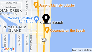 Map of 65 N Atlantic Avenue, 407, Cocoa Beach FL, 32931