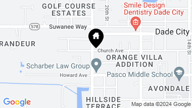 Map of 37010 CHURCH AVE, DADE CITY FL, 33525
