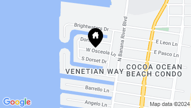 Map of 333 W OSCEOLA LN, COCOA BEACH FL, 32931