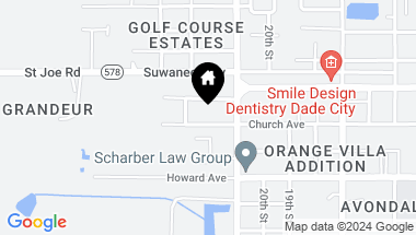 Map of 36921 CHURCH AVE, DADE CITY FL, 33525