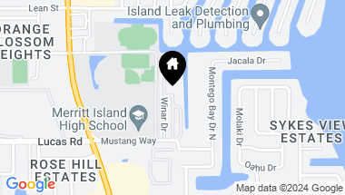 Map of 1 Winar Drive, Merritt Island FL, 32953