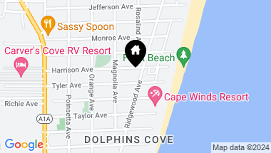 Map of 7605 RIDGEWOOD AVE #11-1, CAPE CANAVERAL FL, 32920