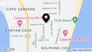 Map of 303 HARRISON AVE, CAPE CANAVERAL FL, 32920