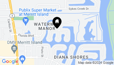 Map of 265 INLET AVE, MERRITT ISLAND FL, 32953