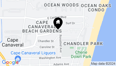 Map of 8539 ROSALIND AVE, CAPE CANAVERAL FL, 32920