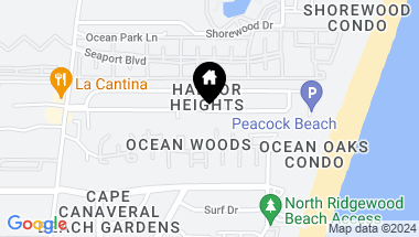 Map of 333 Coral Drive, Cape Canaveral FL, 32920