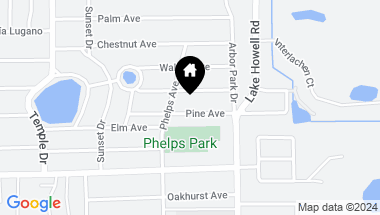 Map of 1725 PINE AVE, WINTER PARK FL, 32789