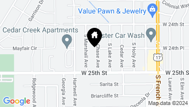Map of 2422 CHASE AVE, SANFORD FL, 32771