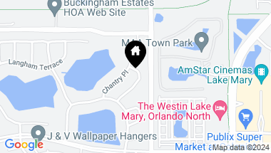 Map of 1180 PALLISTER LN, LAKE MARY FL, 32746