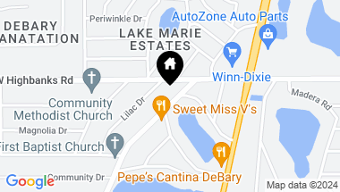 Map of 8 S SHELL RD, DEBARY FL, 32713