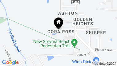Map of 2030 WOODLAND AVE, NEW SMYRNA BEACH FL, 32168