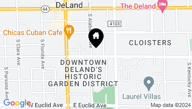 Map of 205 E VOORHIS AVE, DELAND FL, 32724