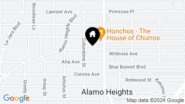 Map of 128 INSLEE AVE, Alamo Heights TX, 78209