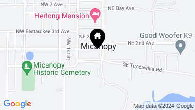 Map of 110 NE 1ST ST, MICANOPY FL, 32667