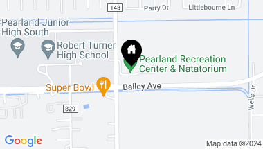 Map of TBD Bailey Road, Pearland TX, 77584