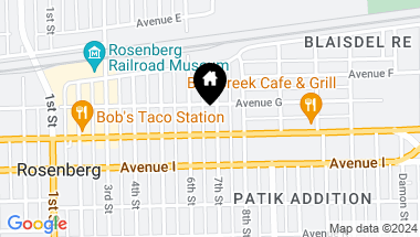 Map of 912 7th Street, Rosenberg TX, 77471