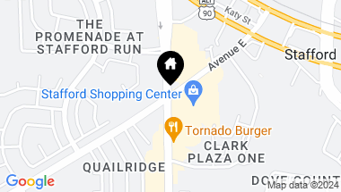Map of 417 Avenue E, Stafford TX, 77477
