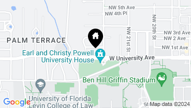 Map of 2222 W UNIVERSITY AVE, GAINESVILLE FL, 32603