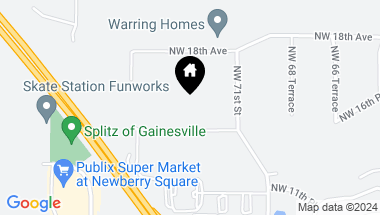 Map of 7218 NW 14TH AVE, GAINESVILLE FL, 32605