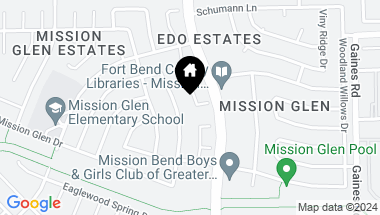 Map of 8418 Mission Estates Drive, Houston TX, 77083