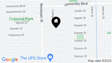 Map of 3829 Oberlin Street, West University Place TX, 77005