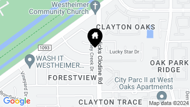 Map of 3319 Honey Creek Drive, Houston TX, 77082