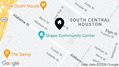 Map of 2712/2716 Berry Street, Houston TX, 77004