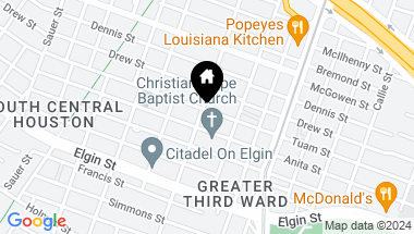 Map of 3406 Tuam Street # B, Houston TX, 77004