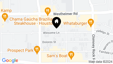 Map of 5822 Winsome Lane # B, Houston TX, 77057