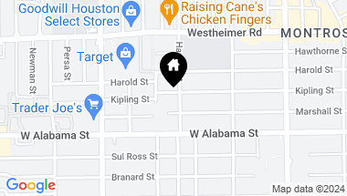 Map of 1905 Kipling Street, Houston TX, 77098