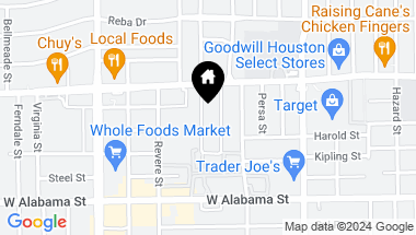 Map of 2629 Westgate Street # A, Houston TX, 77098