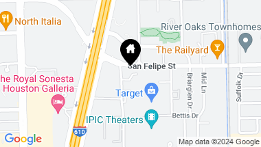 Map of 4521 San Felipe Street # 2802 Unit: PH-2802, Houston TX, 77027