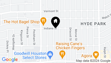 Map of 2109 Brun Street, Houston TX, 77019
