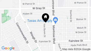 Map of 1122 Welch Street, Houston TX, 77006