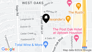 Map of 1275 S Post Oak Lane # 2502, Houston TX, 77056