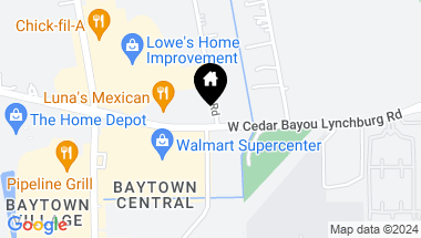Map of 502 W Cedar Bayou Lynchburg Road, Baytown TX, 77521