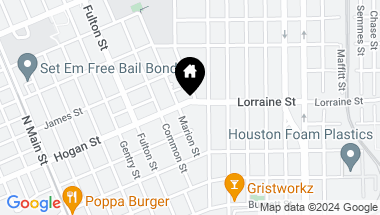 Map of 1226 Hogan Street, Houston TX, 77009