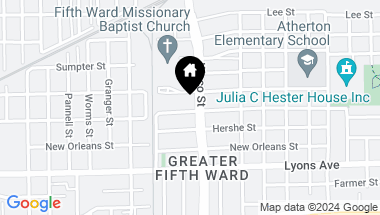 Map of 4311 Oats Street # B, Houston TX, 77020