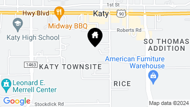 Map of 613 Danover Street, Katy TX, 77494