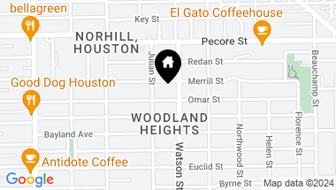 Map of 807 Omar Street, Houston TX, 77009