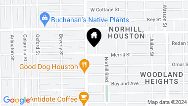 Map of 3501 Oak Ridge Street, Houston TX, 77009