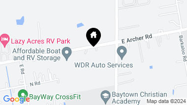 Map of 117 W Archer Road, Baytown TX, 77521