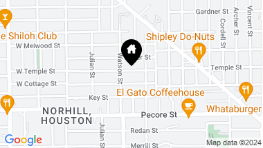 Map of 722 W Temple Street, Houston TX, 77009