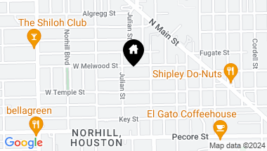 Map of 821 Pizer Street, Houston TX, 77009