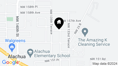 Map of 15504 NW 134TH TER, ALACHUA FL, 32615