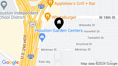 Map of 2622 Haverhill Drive, Houston TX, 77008