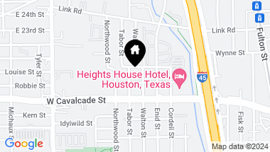 Map of 1506 Tabor Street, Houston TX, 77009